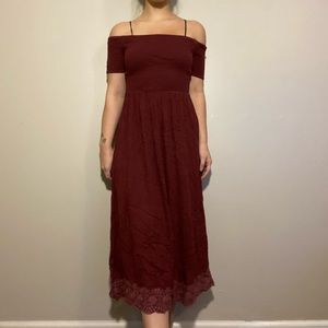 Long off the shoulder dress